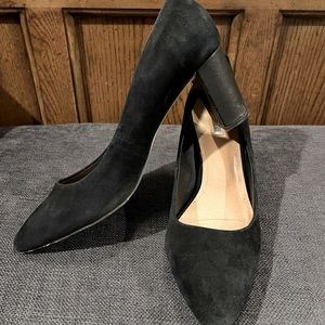 Black Suede Heels, size 10
